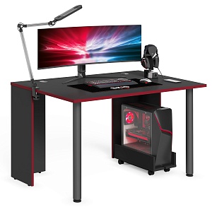 Игровой компьютерный стол SKILLL SSTG 1385.1, антрацит/красный, 1360х850х750 мм
